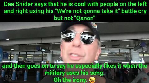 Dee Snider says that he is cool with people on the left & right using his song but not "Qanon" 🤣