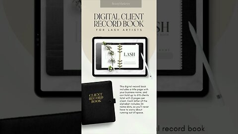 Lash Tech Client Record Book (Digital)