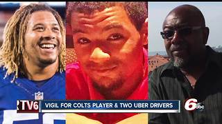 Prayer vigil held for Colts linebacker and an Uber driver killed by a suspected drunk driver