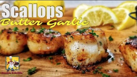 Scallops | Butter Garlic Scallops Recipe - Seafood