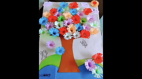 Paper Flower Tree Tutorial