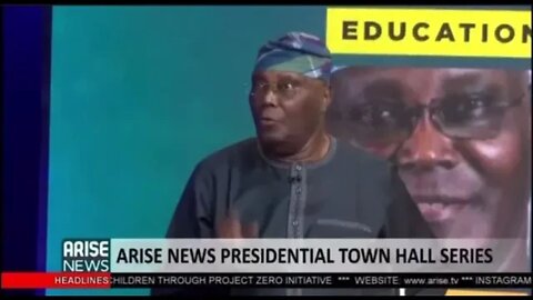 Watch Atiku's Brilliant answer 👏 on Education and Economy on Arise Tv Town Hall