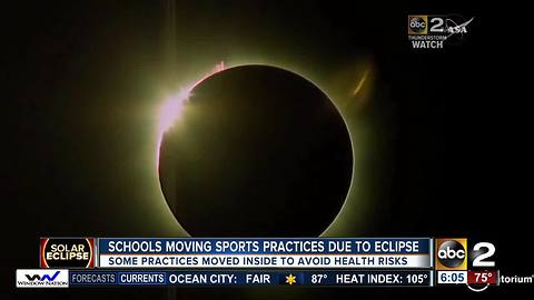 Maryland schools move sports practices in light of eclipse