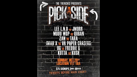 @EazyBlockcapt " THE TRENCHES PICK A SIDE " GOING DOWN OCT 29TH | RBE INTAKE 4? #vadafly
