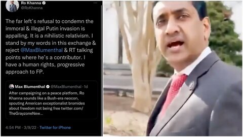 Ro Khanna Smears Journalist After Embarrassing Interview on Russia-Ukraine War