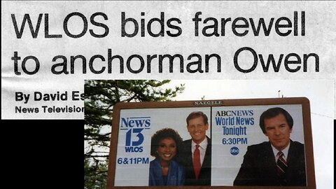 August 13, 1989 - Greenville News: 'WLOS Bids Farewell to Anchorman Ken Owen'