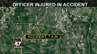 Lansing officer involved in car accident Thursday morning