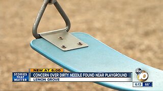 Concern over dirty needle found near playground