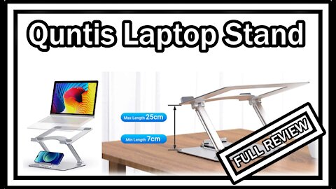 Quntis Laptop Stand, Ergonomic Adjustable Notebook Riser for Desk, Portable Computer Stand, REVIEW