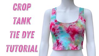 Tie-Dye Designs: Crop Tank Tight Scrunch Ice Dye