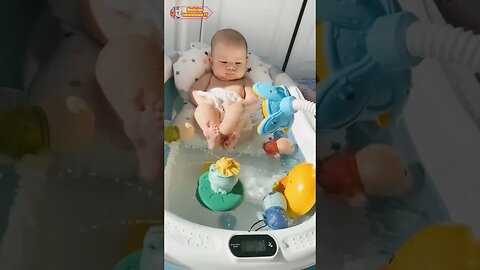 Cute baby in bathtub #viral #trending #baby #babygirl #motivation