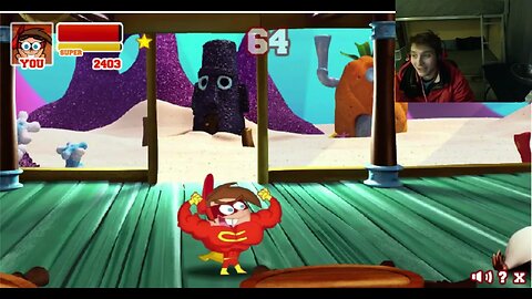 Rico The Penguin VS Timmy As Cleft In A Nickelodeon Super Brawl 2 Battle With Live Commentary