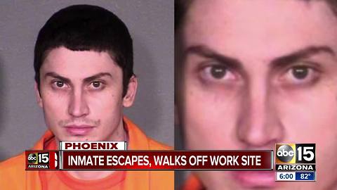 Inmate escapes work crew in west Valley