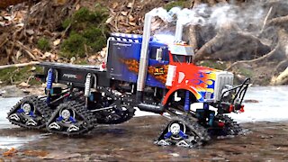 6WD ALL-TRACKED SEMI TRUCK - OPTiMUS OVERKiLL : ICE ROAD CHALLENGE (6x6x6) | RC ADVENTURES