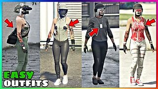 Top 4 Easy To Make Female Tryhard Outfits Using Clothing Glitches #9 (GTA Online)
