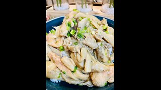 Oyster Mushroom in Garlic Sauce