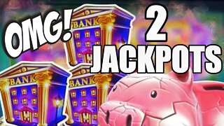 MAX BET SPINS GET ME 2 JACKPOTS ON PIGGY' BANKIN SLOT MACHINE