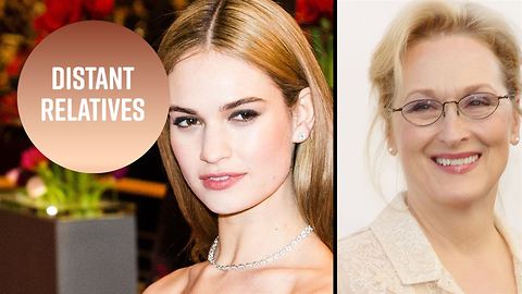 Meryl Streep did not know she was related to Lily James