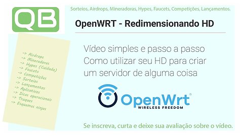 OpenWrt 21.02.5 - Redimencionando HDD ou SSD