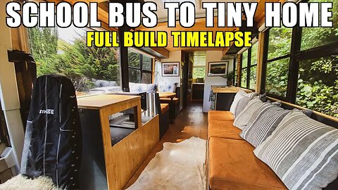 Building a Tiny Home in 4 minutes | Bus Life NZ