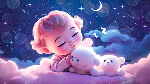 Help your baby fall asleep in 1 minutes 💤 Sleep Music ♫ Brahms lullaby ♫ Simple Animation