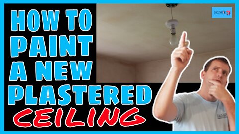 How to paint a new plastered ceiling. How to paint a ceiling.