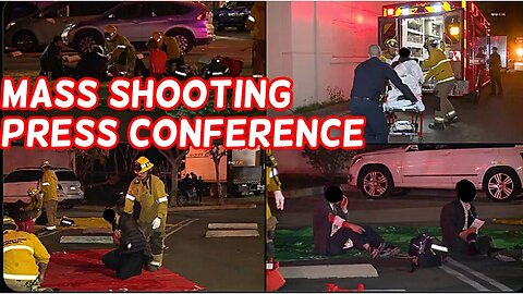 Press CONFERENCE, SUSPECT on the LOOSE!! | Monterey Park MASS SHOOTING California Near LOS ANGELES