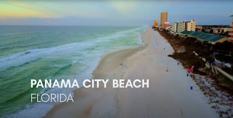 Panama City Beach Florida Flyover Sunrise Sunset