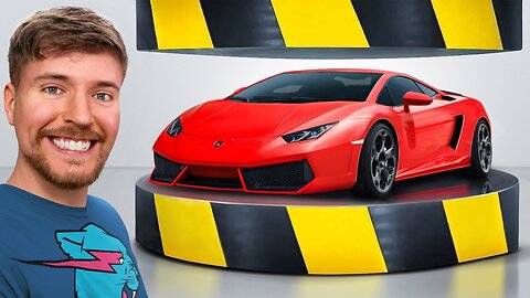 Hydraulic Press Vs Lamborghini | MrBeast