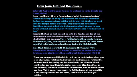 Jesus in Passover