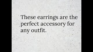 These earrings are the perfect accessory for any outfit #shorts