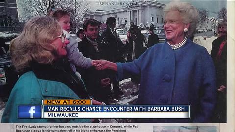 Local man recounts meeting Barbara Bush