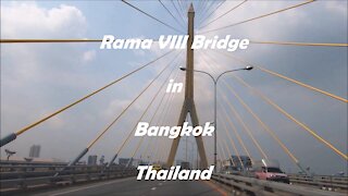 Rama VIII Bridge in Bangkok, Thailand