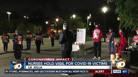 Nurses hold vigil for COVID-19 patients