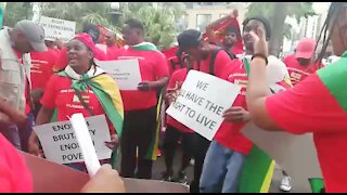 SOUTH AFRICA - KZN - Zimbabwean protest (vuQ)