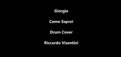 Giorgia - Come Saprei - Drum Cover
