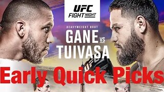UFC Fight Night Gane Vs Tuivasa Early Quick Pick Predictions