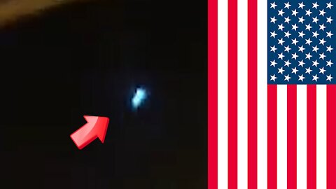 UFO seen glowing blue in the sky at night in the US [Space]