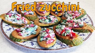 Fried zucchini with salad is tasty, no one believes that I cook them so easily, Salad recipe