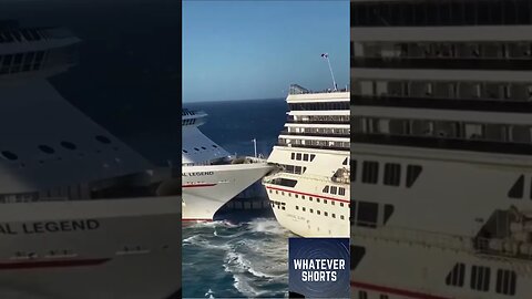 The Carnival Glory cutting the Carnival Legend apart #shorts #crash #cruise #boat