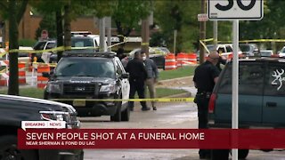 7 people injured during drive-by shooting at Milwaukee funeral home