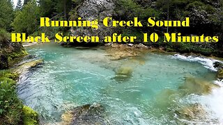 Running Creek with Dark Screen for Sleep (3 hours long)