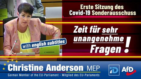 🔥German MEP Christine Anderson's 1st Speech To The New C-19 Inquiry Committee At The EU Parliament❗️