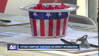 Boise voter pamphlet contains incorrect information due to timing