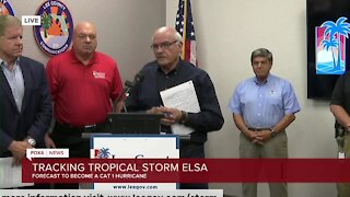 Lee County Emergency Management press conference regarding Tropical Storm Elsa