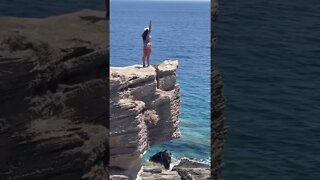 This Beautiful Woman found the Best Spot in Greece rhodes