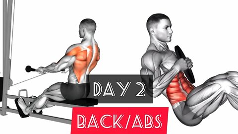 Day 2: Split workout (back/abs)