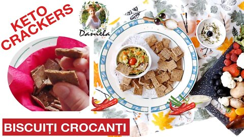 Keto Crackers, 2 ingredients in 5 min, crunchy & healthy /Biscuiți crocanți cu 2 ingrediente simple