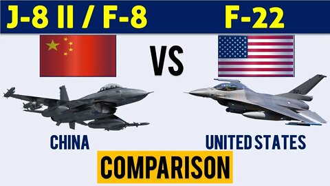 J-8 II / F-8 vs F-22 Fighter/Attack Aircraft comparison | China vs United States Origin