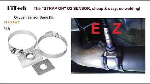 FiTech quick STRAP ON O2 SENSOR INSTALL FITTING cheap & easy, no welding